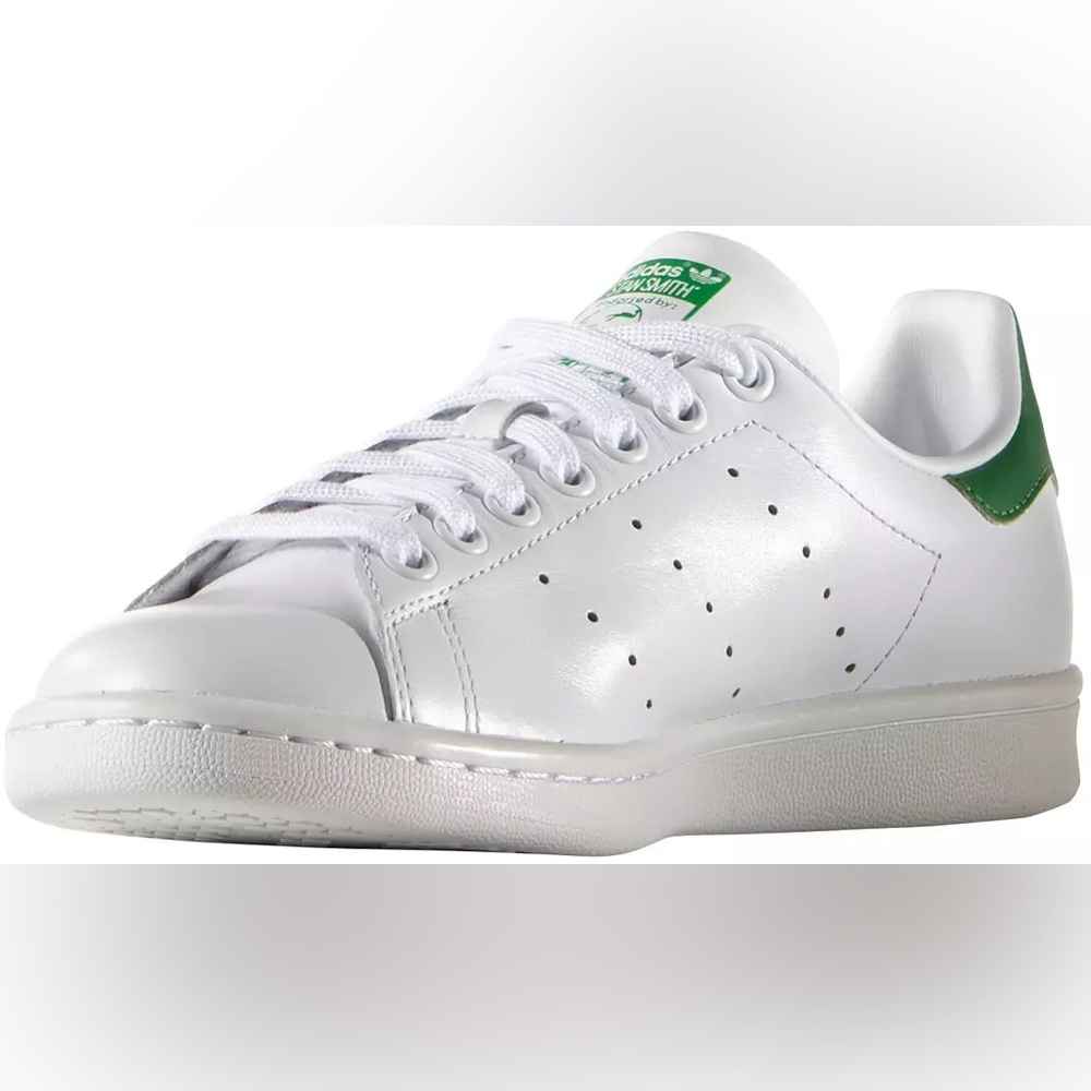 Adidas White & Green Originals Stan Smith Sneakers